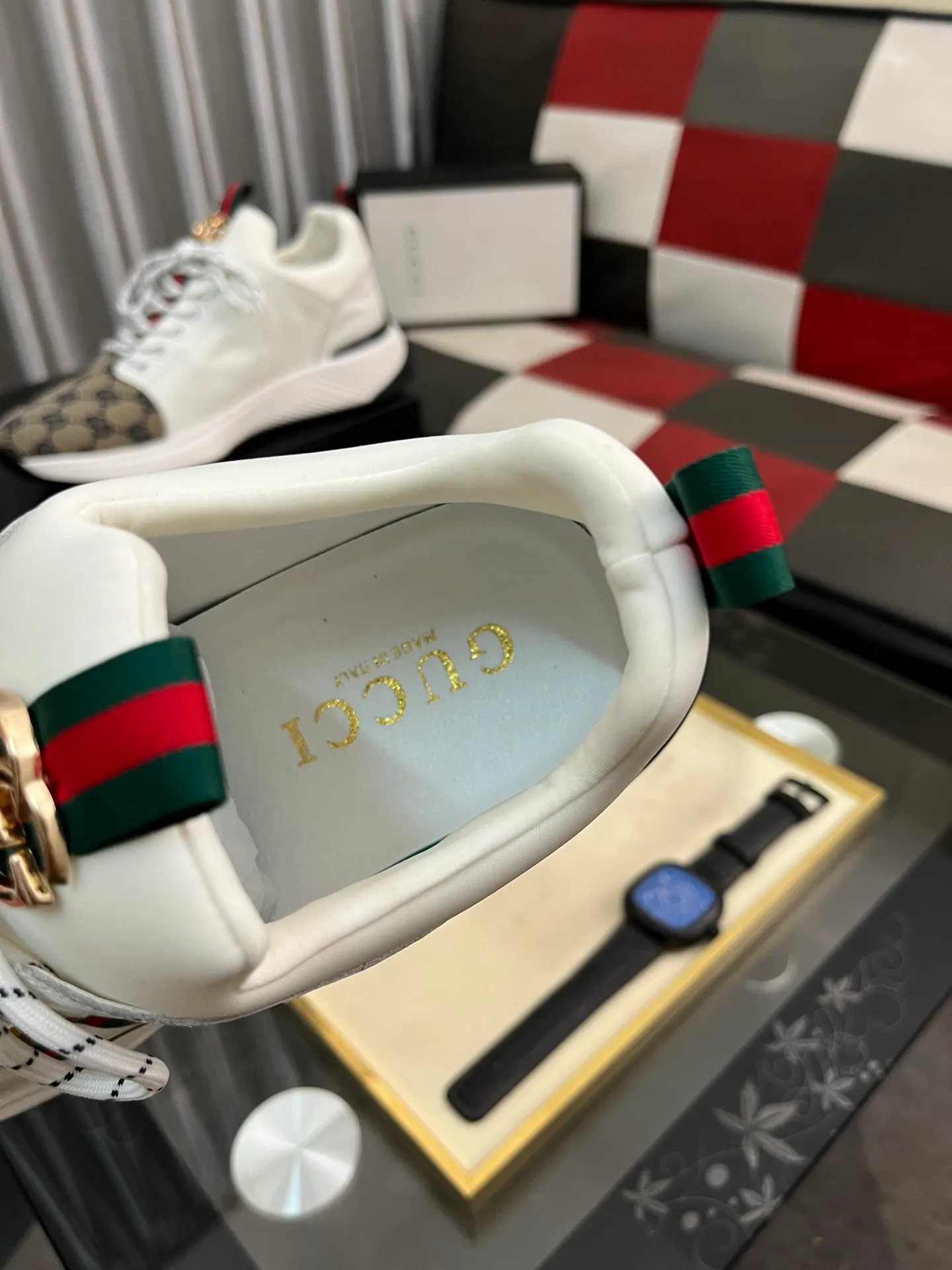 Men's Men's Shoes 💰458 ⌚️⌚️[GUCCI] Gucci men's casual shoes are absolutely popular 🔥The ultimate matching item for trendy men! The charm of super texture is irresistible, the main recommendation, the flower leather color is bright! The upper is made of high-quality brand printed fabric with cowhide, breathable leather lining and wear-resistant rubber sole, noble and elegant! Extremely comfortable🎁🎁You can be as handsome as you want💪 38-445⃣️colors available